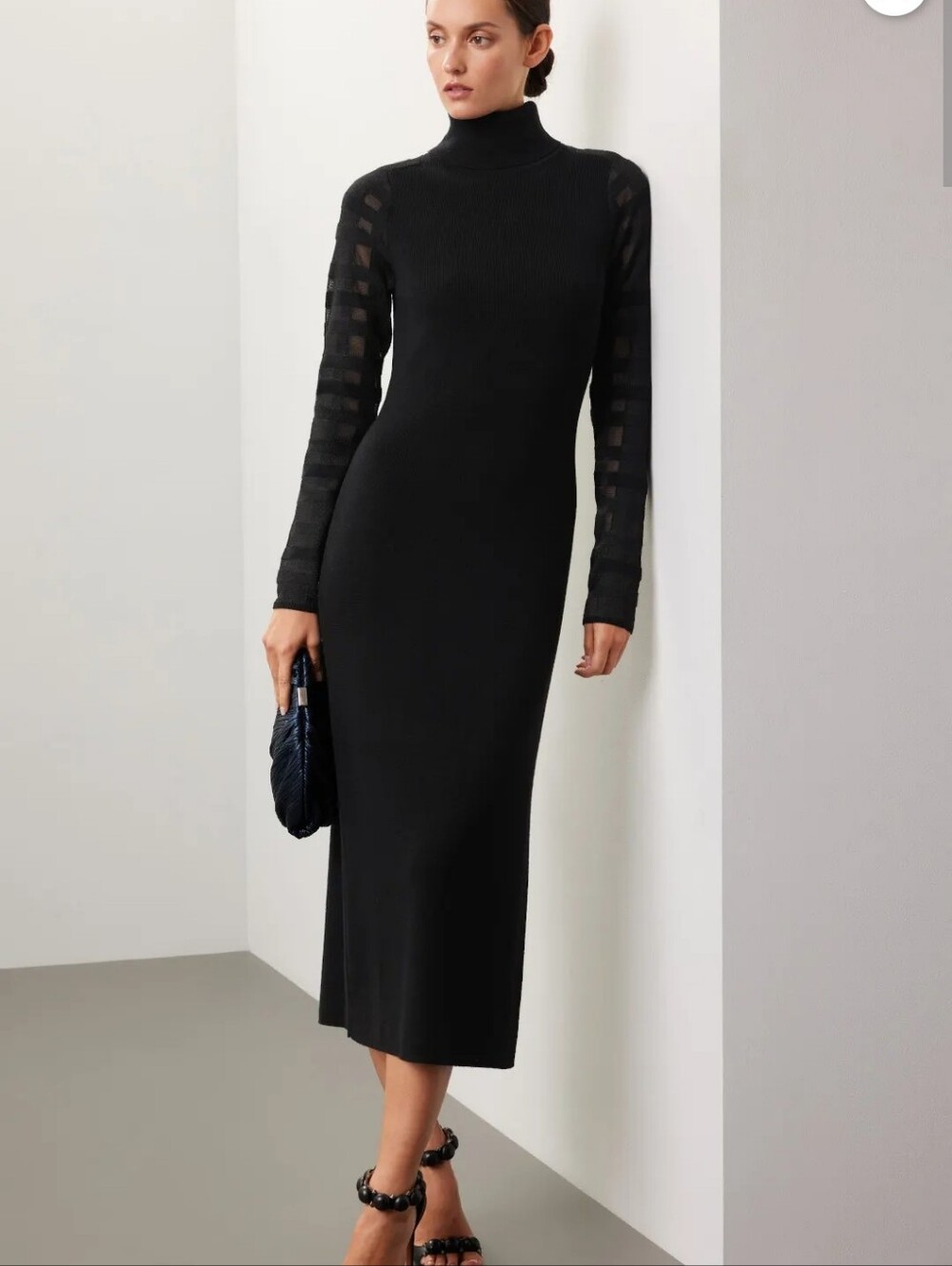 ESTEBAN CORTAZAR MESH SLEEVE DRESS SIZE M MSRP $390